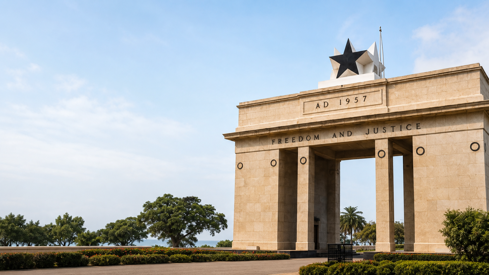 Independence Arch in Accra with the Black Star above the monument
