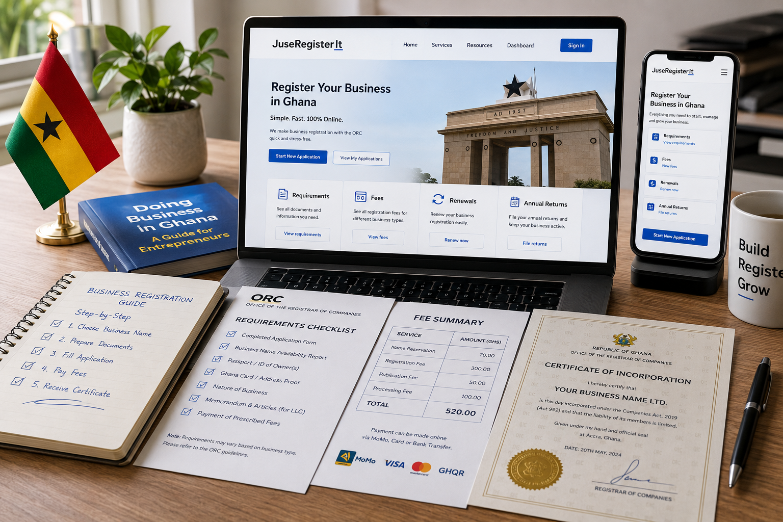 ORC requirements checklist and Ghana business documents